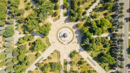 Russia, Krasnodar - August 30, 2017: Monument to Catherine II - a monument in honor of Empress Catherine II in Krasnodar. It is located in Ekaterinensky Square. City of Krasnodar, Russia