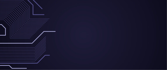 Abstract modern futuristic circuit board line path design, pcb or electronic circuit background design. Good for background, banner, business, cover, template © Izzul Khaq