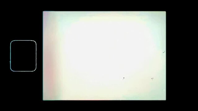 Vintage 8mm Film Frame with Dust Scratches and Light Leak Texture