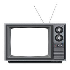 retro vintage television TV - Isolated PNG - obrazy, fototapety, plakaty