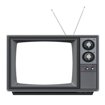 retro vintage television TV - Isolated PNG
