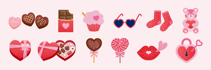 Sweet Valentine's day element set