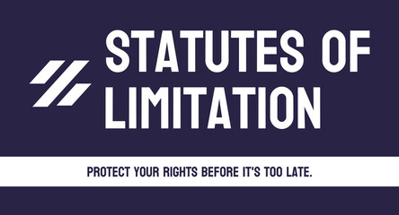 Statutes of Limitation: Time limits for legal action. - obrazy, fototapety, plakaty
