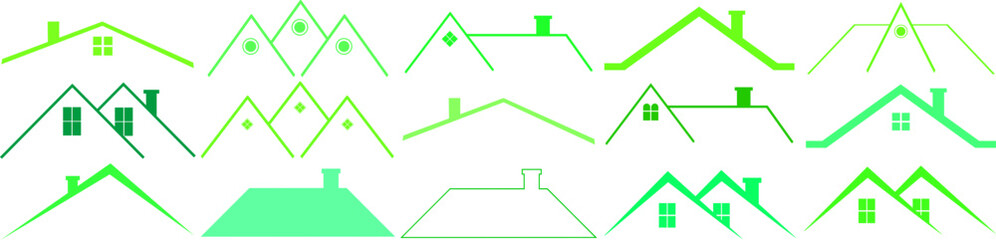 Rooftop Real Estate Logo Symbol Design Template