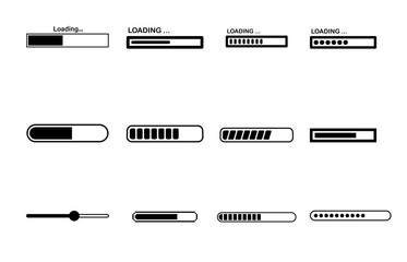 load progress bar icon, load vector sign illustration. System software updates and concept improvements. Vector