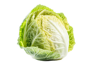 Fototapeta premium Cabbage isolated on white background, close up. Fresh cabbage PNG