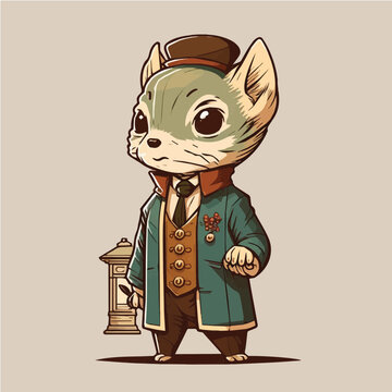 simple mascot for a Hotel service, artistic, embed, mascot, cartoon, comic, Illustrator
