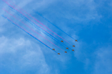 Korean Black Eagles jets airplane over Salisbury, UK