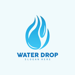 Water Drop Logo, Simple Vector, Elegant Design, Icon Symbol Template
