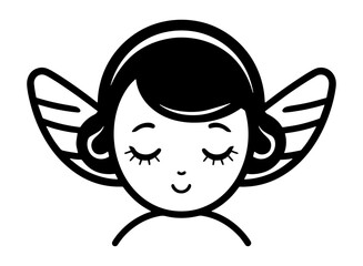 angel with wings vector illustration