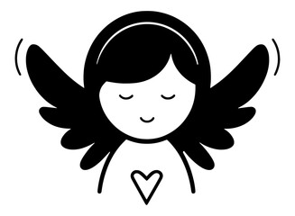 angel with wings vector illustration