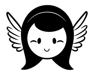 angel with wings vector illustration