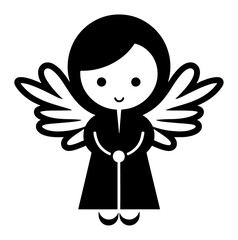 angel with wings vector illustration