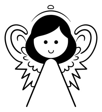 angel with wings vector illustration