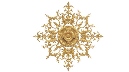 golden ornament on white background