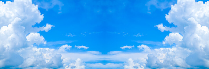 White clouds and blue sky for background
