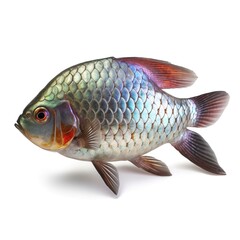 Rainbow fish isolated on white background, generate ai