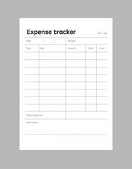 Expense tracker, Check, the place to go planner.