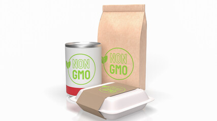 The Product on white Background for non gmo concept 3d rendering