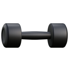 3d dumbbell illustration fitness equipment with transparent background