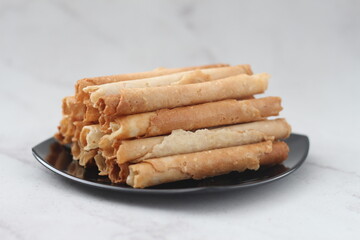 egg roll or Semprong is snacks that normally serve on Hari Raya or Eid Al Fitr.