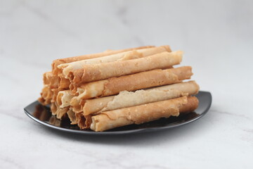 egg roll or Semprong is snacks that normally serve on Hari Raya or Eid Al Fitr.