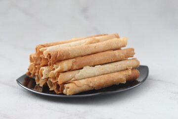 egg roll or Semprong is snacks that normally serve on Hari Raya or Eid Al Fitr.