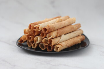 egg roll or Semprong is snacks that normally serve on Hari Raya or Eid Al Fitr.