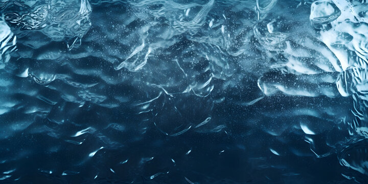 Blue ice water texture