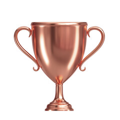 bronze trophy cup award element isolated on white background. bronze trophy cup award element isolated. bronze trophy cup award element 3d render illustration