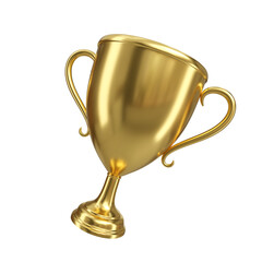 gold trophy cup award element isolated on white background. gold trophy cup award element isolated. gold trophy cup award element 3d render illustration