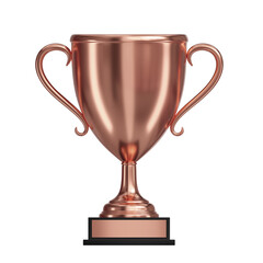 Fototapeta na wymiar bronze trophy cup award element isolated on white background. bronze trophy cup award element isolated. bronze trophy cup award element 3d render illustration