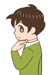 ヘアターニケット症候群の子供のイラスト