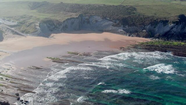 Playa de Tagle, Slow Camera Movement Backward, Aerial Video