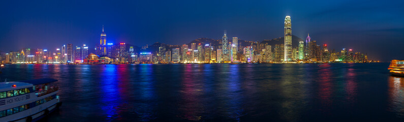 Obraz premium Hong Kong Cityscape at Night