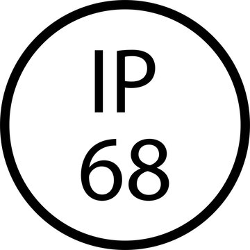 IP68 standard waterproof icon for graphic design, logo, website, social media, mobile app, UI