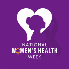 National Women's Health Week vector illustrations