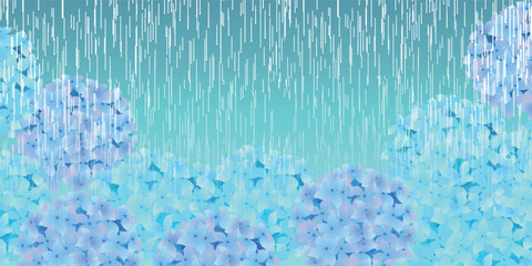 あじさい　梅雨　花　背景	