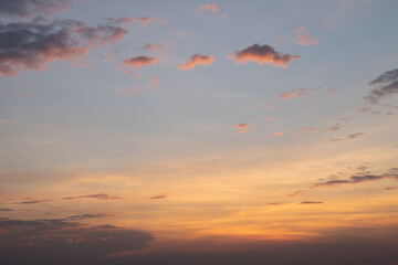 Panorama of Twilight Sky and Clouds as a Background Image