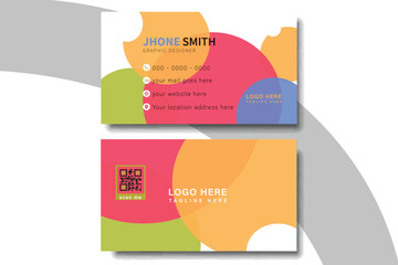 business card design . double sided business card template modern and clean style