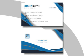 modern business card design . double sided business card design template .