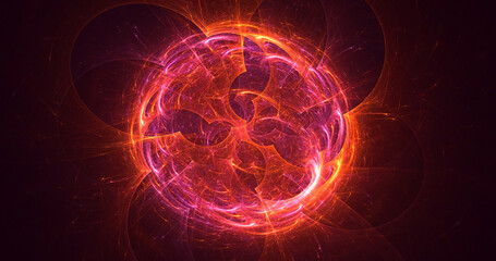 3D rendering abstract fractal business background