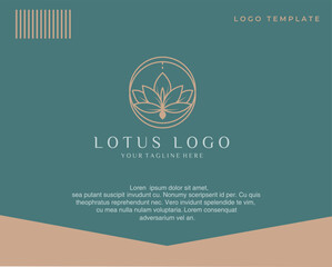 Template logo mewah Lotus.