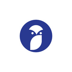 minimalist owl logo icon illustration