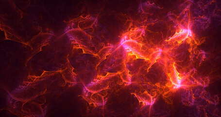 3D rendering abstract fractal light background