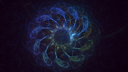 3D rendering abstract circle light background