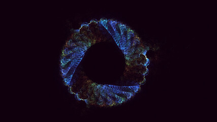 3D rendering abstract circle light background