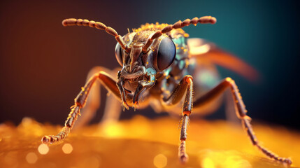 Fototapeta premium microscope photography of an insect