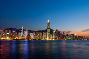 Fototapeta premium Hong Kong Cityscape at Night