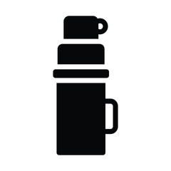 thermos glyph icon illustration vector graphic